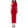 DRAPED ONE-SHOULDER DRESS