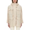 LINEN AND COTTON CANVAS PARKA