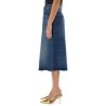 PATCHWORK DENIM BERMUDA SHORTS