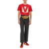 COTTON T-SHIRT WITH "CHEZ VALENTINO" PRINT