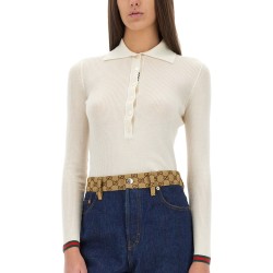 CASHMERE AND SILK POLO SHIRT
