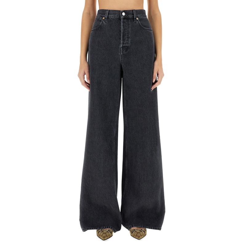 WIDE LEG DENIM PANTS