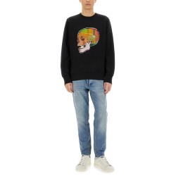 "SKULL SKETCH" PRINT SWEATSHIRT