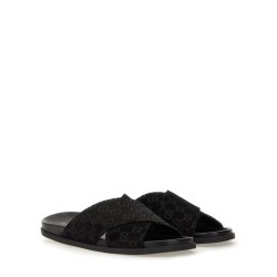SANDAL SLIDER WITH GG PATTERN