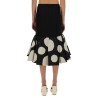 MIDI SKIRT WITH DOUBLE RUFFLES