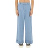 DENIM PANTS WITH LAPELS