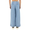 DENIM PANTS WITH LAPELS