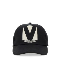 "CHEZ VALENTINO" EMBROIDERED BASEBALL CAP