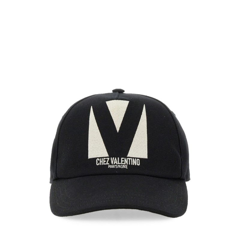 "CHEZ VALENTINO" EMBROIDERED BASEBALL CAP