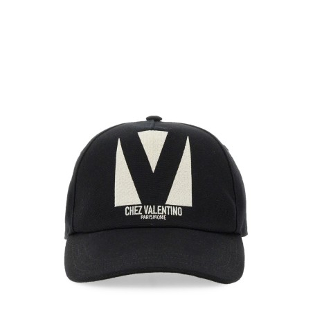 "CHEZ VALENTINO" EMBROIDERED BASEBALL CAP