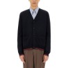 KNITTED WOOL CARDIGAN WITH WEB PATTERN