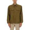 STRETCH LINEN AND VISCOSE SHIRT