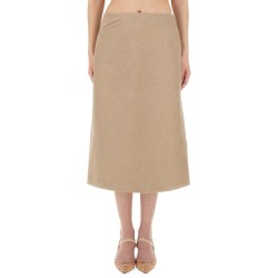 WAXED LINEN SKIRT