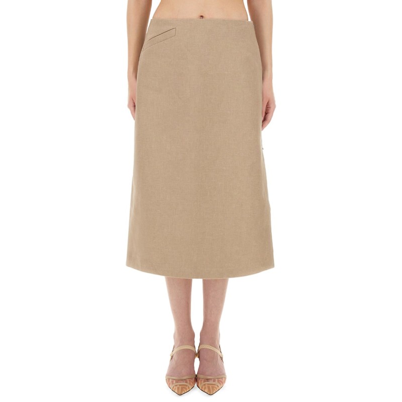 WAXED LINEN SKIRT