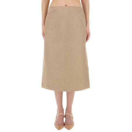 WAXED LINEN SKIRT