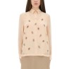 EMBROIDERED GEORGETTE TOP