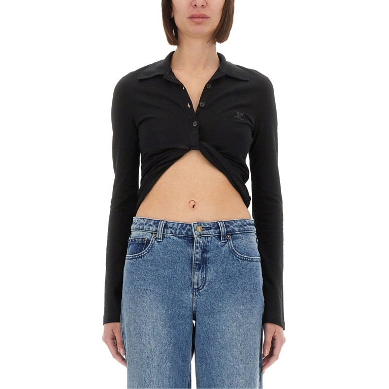 CROPPED POLO SHIRT "TWIST"