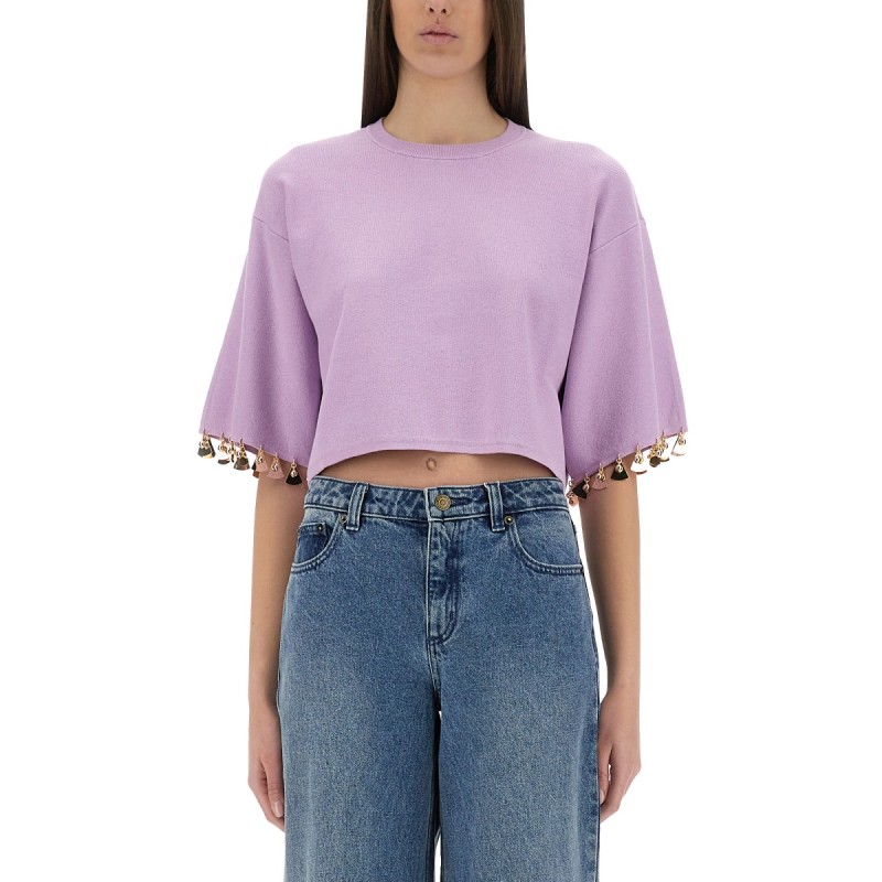 KNIT CROP T-SHIRT