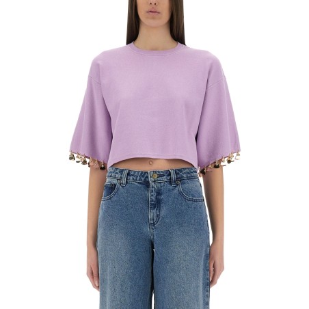 KNIT CROP T-SHIRT