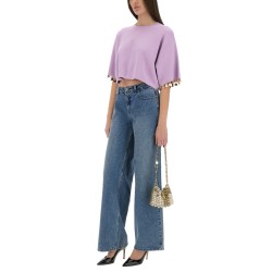 KNIT CROP T-SHIRT