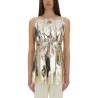 LAMINATED PLEATED SATIN TOP