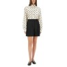 ASYMMETRICAL WOOL SHORTS