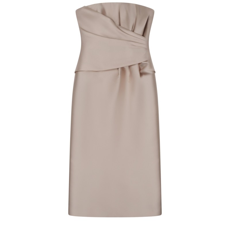MIDI DRESS WITH DRAPE