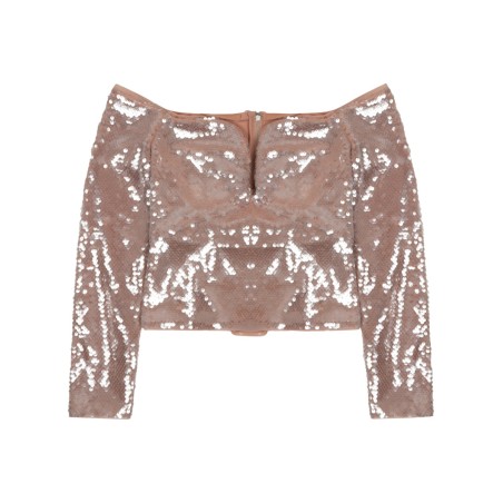 SEQUINED SLEEVELESS TOP