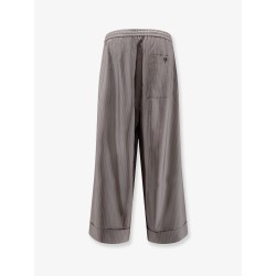 Silk, polyester and wool blend trousers