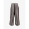 Silk, polyester and wool blend trousers
