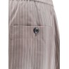 Silk, polyester and wool blend trousers