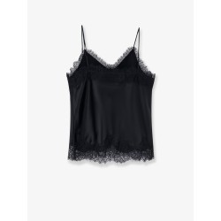 Satin top with lace profiles