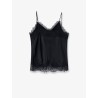 Satin top with lace profiles