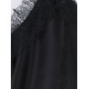 Satin top with lace profiles