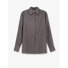 Silk and wool blend shirt with striped pattern