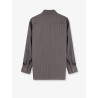 Silk and wool blend shirt with striped pattern