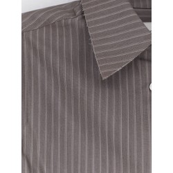 Silk and wool blend shirt with striped pattern