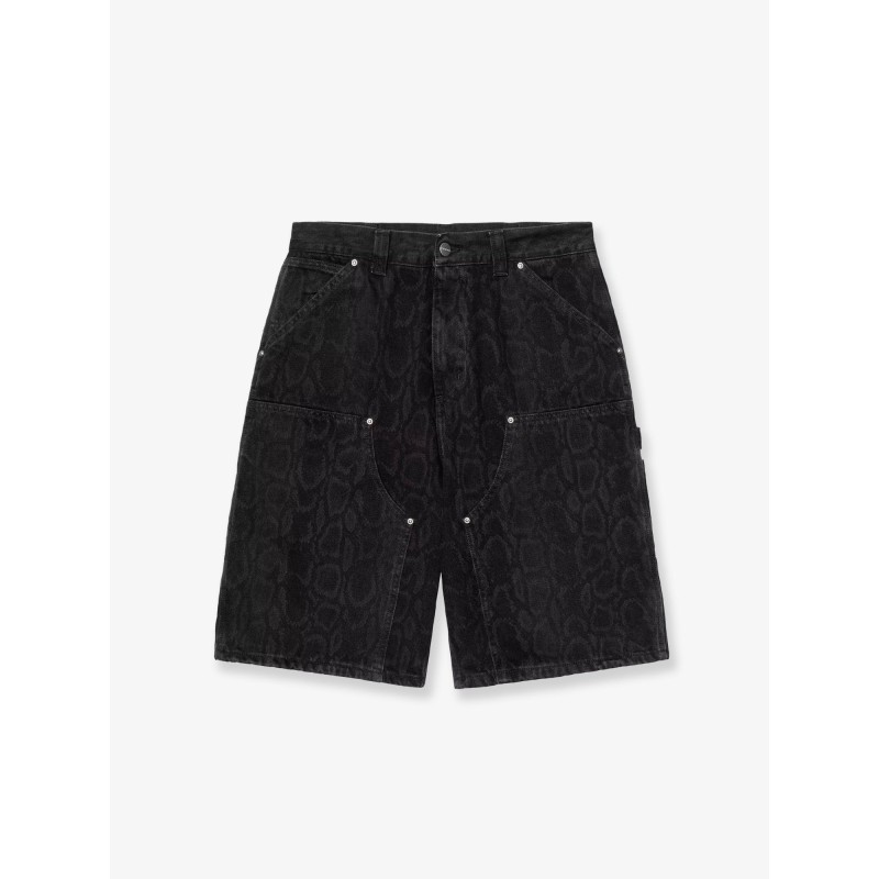 OG Double Knee black denim bermuda shorts