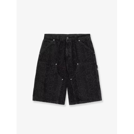 OG Double Knee black denim bermuda shorts