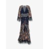 Multicolor silk long dress