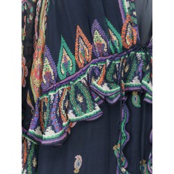 Multicolor silk long dress