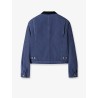 Crop fit blue denim jacket