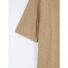 Linen and cotton blend polo shirt