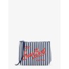 Aline scuba clutch with striped pattern