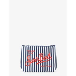 Aline scuba clutch with striped pattern