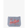 Aline scuba clutch with striped pattern