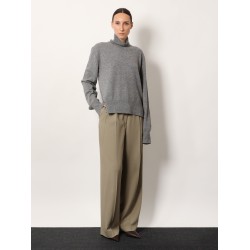Viscose and wool trousers