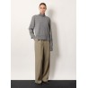 Viscose and wool trousers