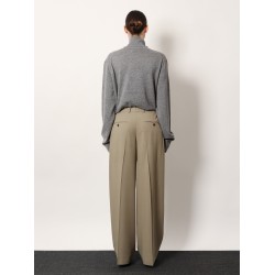 Viscose and wool trousers