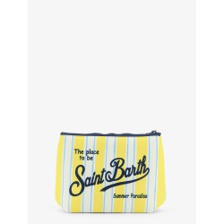 Aline scuba clutch with striped pattern